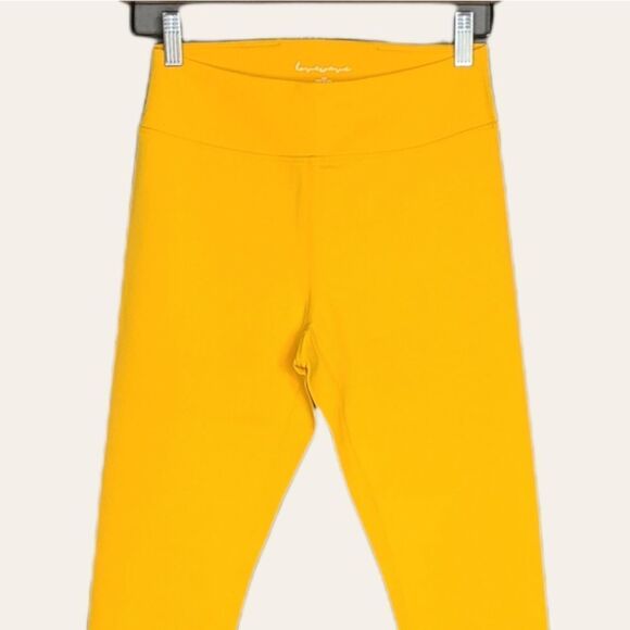 Revolve Lovewave Luka Yellow High Waist Crop Leggings Med NWTS - Picture 4 of 6